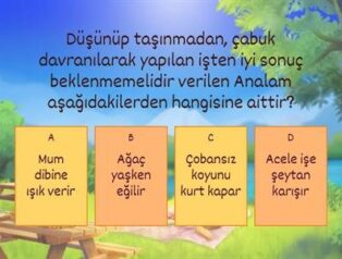 Atasözleri ve Deyimler Oyunu